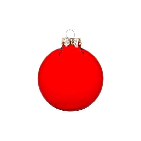 Whitehurst 6" Clear Glass Christmas Ornaments